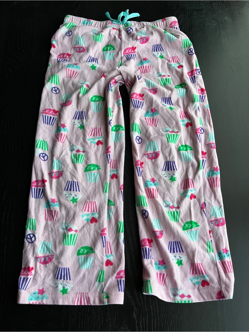 Xhilaration Pink Fleece Cupcake Pajama Pants L 10/12